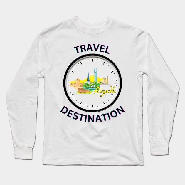 Travel to Riyadh Long Sleeve T-Shirt by Voxen X